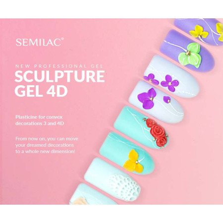 Semilac sculpture UV gél 4D Brown 5 g