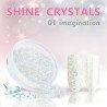 Jedinečný glitrový prášok na nechty Shine crystal effect 01  oživý svojimi nádhernými efektami Vaše nechty, zmení farbu v závislosti od uhlu dopadajúceho svetla.