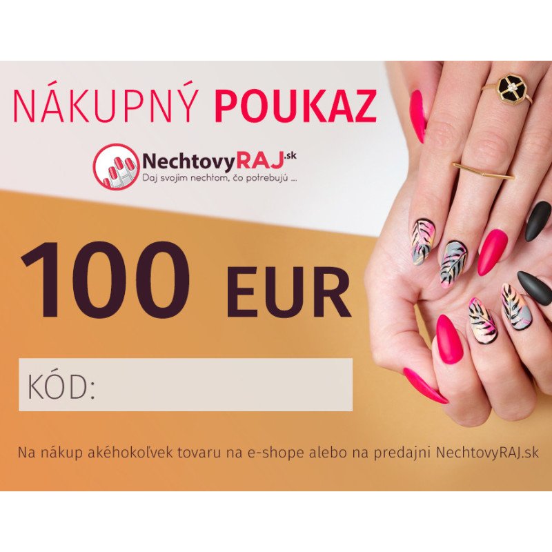 E-shop DARČEKOVÁ POUKÁŽKA 100 EUR