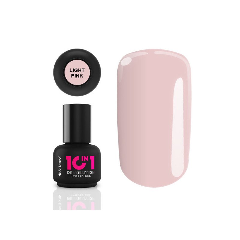 E-shop 10in1 Revolution Hybrid Gel - Light pink 15ml Ružová