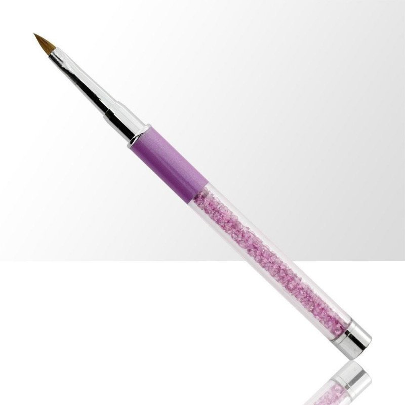 E-shop Allepaznokcie štetec na akryl č. 2 fialový, s prírodnými štetinami ID12802