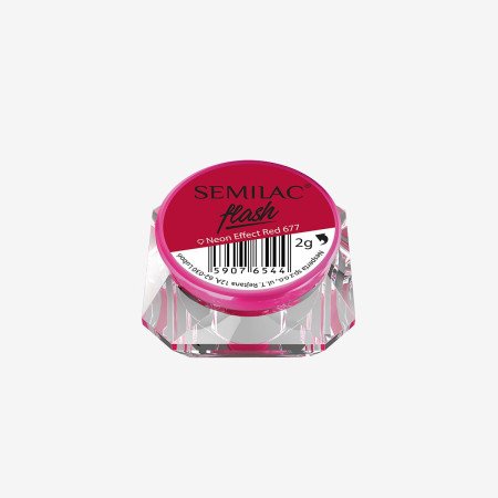 SemiFlash Neon effect red 677 - Akcia - len za 4.99 Eur | NechtovyRaj.sk - Všetko pre Vašu krásu
