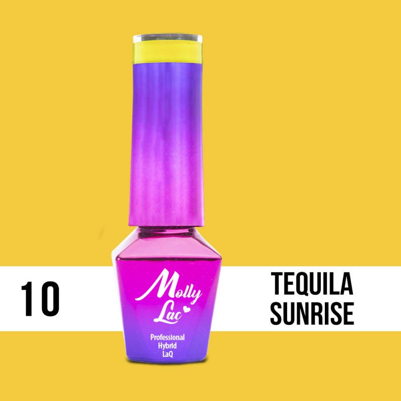 E-shop 10. MOLLY LAC gél lak -Tequila Sunrise 5ML Žltá