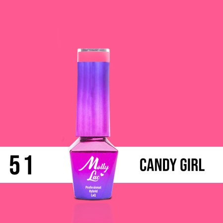 51. MOLLY LAC gél lak - Candy Girl 5ML - Akcia - len za 2.49 Eur | NechtovyRaj.sk - Všetko pre Vašu krásu