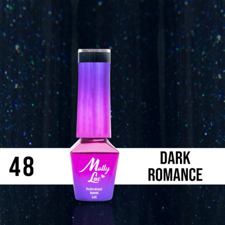 48. MOLLY LAC gél lak - Dark Romance 5ML Modrá