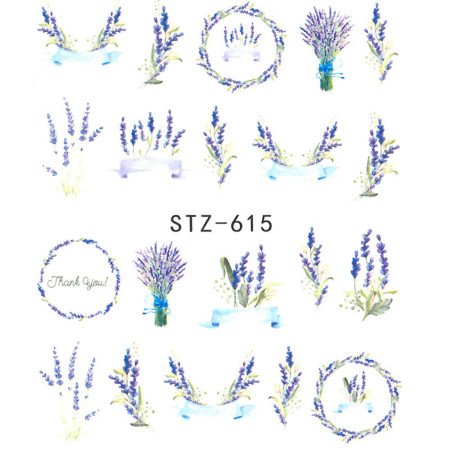 Vodonálepky na nechty motív kvety STZ-615 NechtovyRAJ.sk - Daj svojim nechtom všetko, čo potrebujú