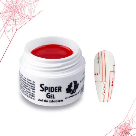 Allepaznokcie spider gél - červený 3ml - Akcia - len za 3.99 Eur | NechtovyRaj.sk - Všetko pre Vašu krásu