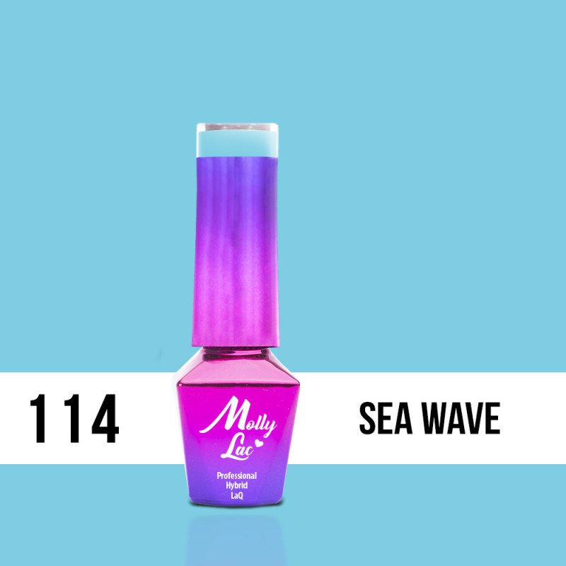 E-shop 114. MOLLY LAC gél lak - Sea Wave 5ML Modrá