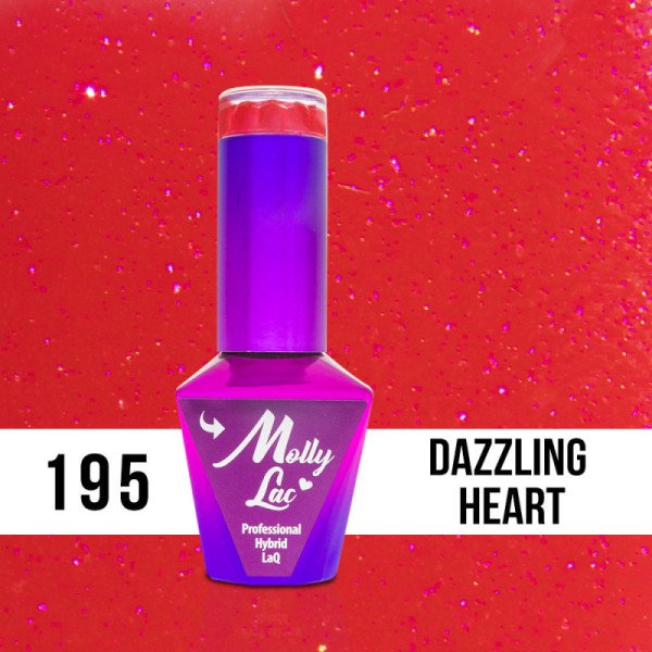 195. MOLLY LAC gél lak - DAZZLING HEART 5 ml