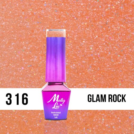316. MOLLY LAC glitrový gél lak - Glam Rock 5ml - len za 4.29 Eur | NechtovyRaj.sk - Všetko pre Vašu krásu
