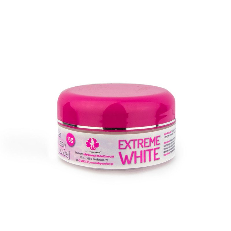 E-shop Akrylový prášok extreme white 30 g Biela