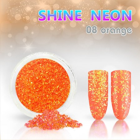 Neónový glitrový prášok 08 shine neon orange - len za 1.5 Eur | NechtovyRaj.sk - Všetko pre Vašu krásu