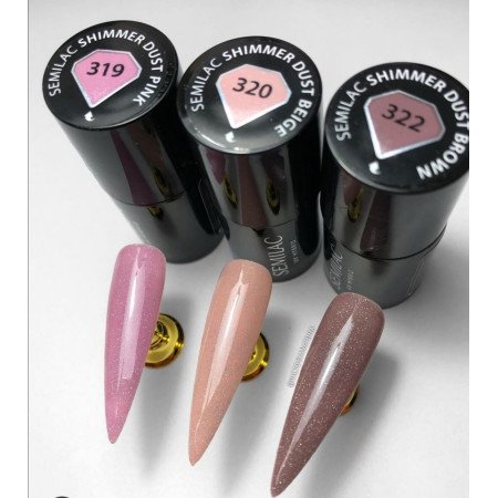 Semilac - gél lak 319 - Shimmer Dust Pink - Akcia - len za 9.9 Eur | NechtovyRaj.sk - Všetko pre Vašu krásu
