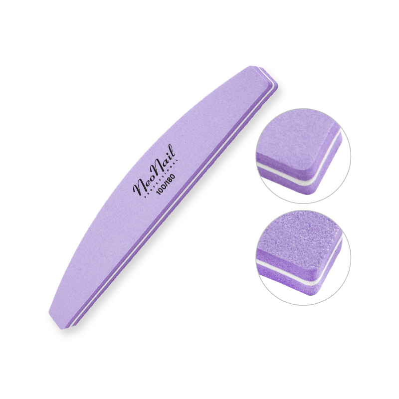 E-shop NeoNail penový pilník - loďka fialový 100/180
