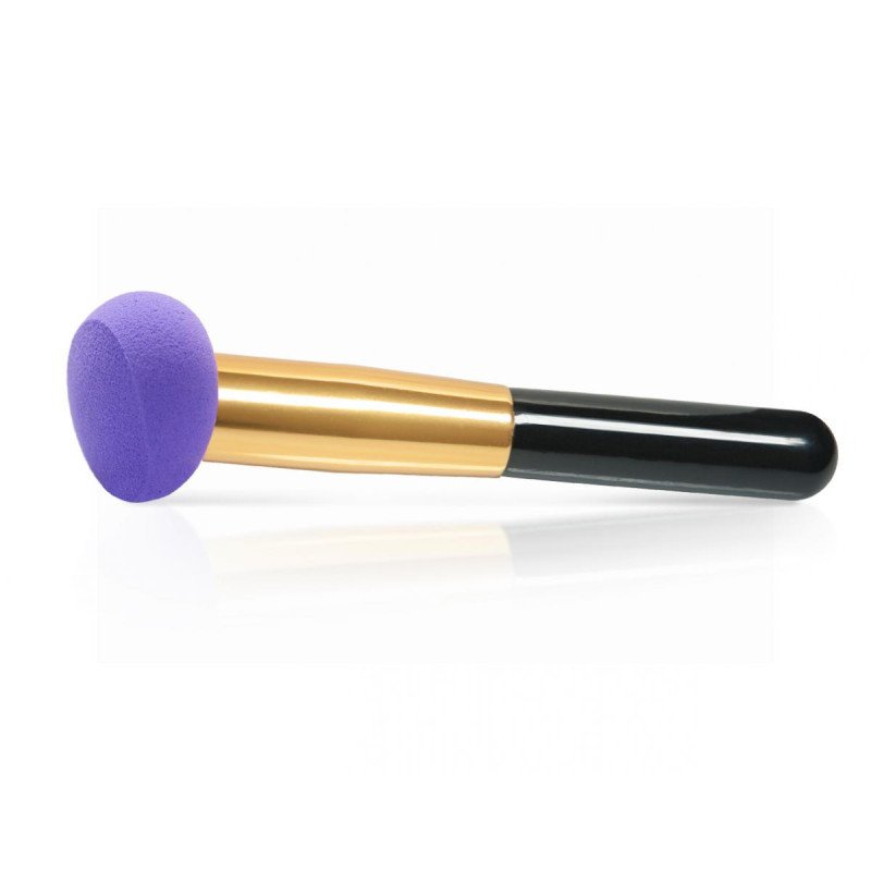 E-shop Kozmetická hubka s rúčkou na make up fialová