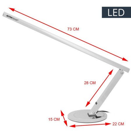 Profesionálna LED stolová lampa slim strieborná - len za 49 Eur | NechtovyRaj.sk - Všetko pre Vašu krásu