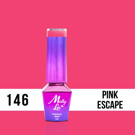 146. MOLLY LAC gél lak - Flamingo Pink Escape 5ML - len za 4.89 Eur | NechtovyRaj.sk - Všetko pre Vašu krásu