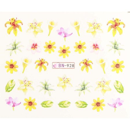 Vodonálepky s motívmi kvetov BN-928 NechtovyRAJ.sk - Daj svojim nechtom všetko, čo potrebujú