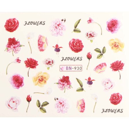 Vodonálepky s motívmi kvetov BN-930 - len za 0.89 Eur | NechtovyRaj.sk - Všetko pre Vašu krásu