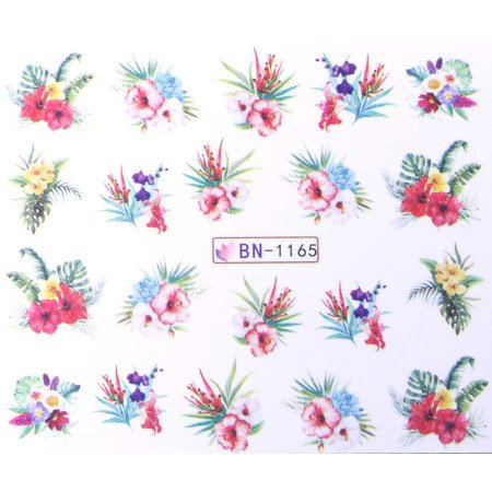 Vodonálepky s motívom kvetov BN-1165