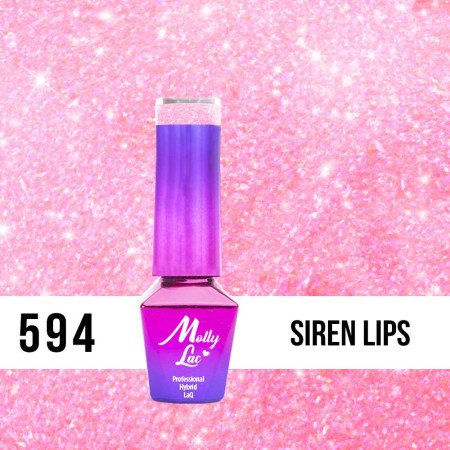 594. MOLLY LAC gél lak - Siren Lips 5 ml