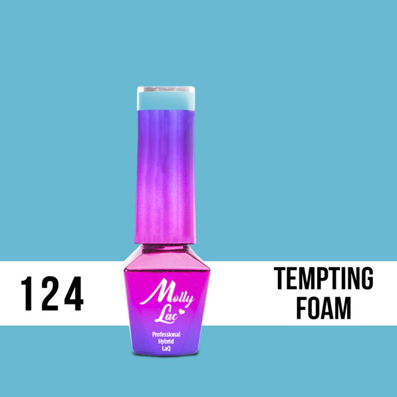 E-shop 124. MOLLY LAC gél lak - Tempting Foam 5ML Modrá