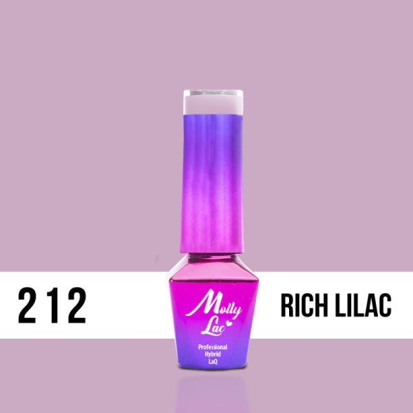 212. MOLLY LAC gél lak -Rich lilac 5 ml