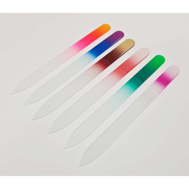 E-shop Sklenený pilník multicolor 14cm Mix farieb