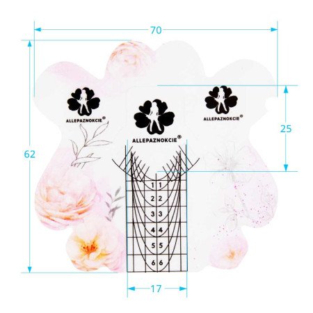 Šablóny na nechty Alle Blossom z PVC kvety 100 ks - len za 2.99 Eur | NechtovyRaj.sk - Všetko pre Vašu krásu