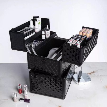 NeoNail luxusný kozmetický kufrík čierny L - Akcia - len za 69 Eur | NechtovyRaj.sk - Všetko pre Vašu krásu
