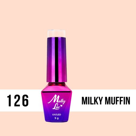 126. MOLLY LAC gél lak - Milky Muffin 5ML - len za 4.89 Eur | NechtovyRaj.sk - Všetko pre Vašu krásu