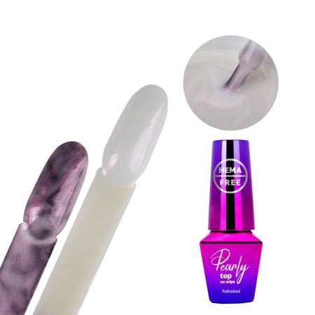 Molly Lac perleťový top coat White Pink 10g