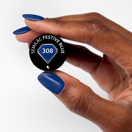 Semilac - gél lak 308 Festive Blue 7ml - Akcia - len za 6.9 Eur | NechtovyRaj.sk - Všetko pre Vašu krásu
