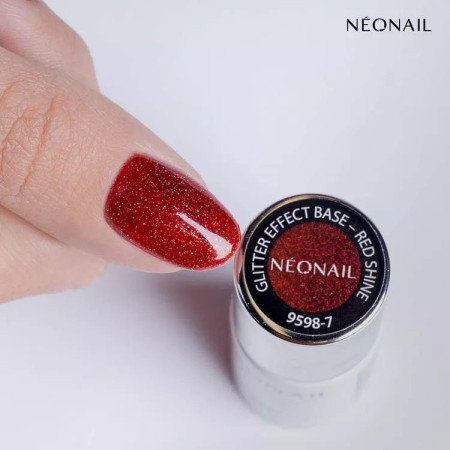 NeoNail báza Glitter effect Red Shine 7,2ml - Akcia - len za 9.9 Eur | NechtovyRaj.sk - Všetko pre Vašu krásu