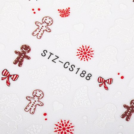 Vodonálepka na nechty vianočná STZ-CS188 - len za 0.89 Eur | NechtovyRaj.sk - Všetko pre Vašu krásu
