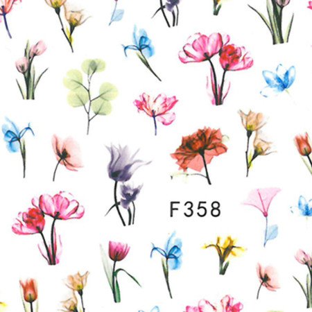 Nálepky na nechty kvety F358 - len za 1.29 Eur | NechtovyRaj.sk - Všetko pre Vašu krásu