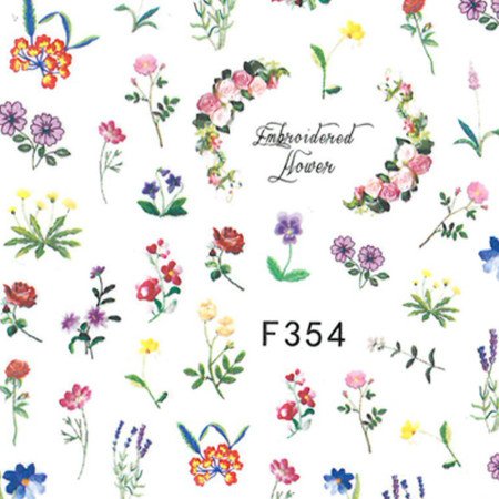 Nálepky na nechty kvety F354 - len za 1.29 Eur | NechtovyRaj.sk - Všetko pre Vašu krásu