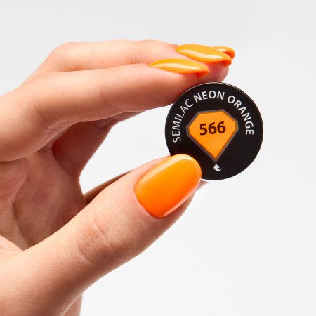 Semilac - gél lak 566 - Neon Orange 7ml - Akcia - len za 6.9 Eur | NechtovyRaj.sk - Všetko pre Vašu krásu
