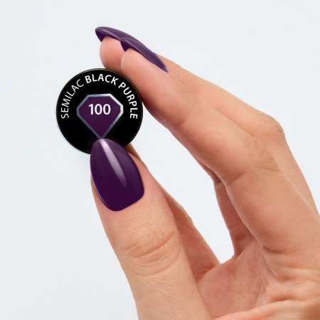 Semilac - gél lak 100 Black Purple 7ml - Akcia - len za 9.9 Eur | NechtovyRaj.sk - Všetko pre Vašu krásu