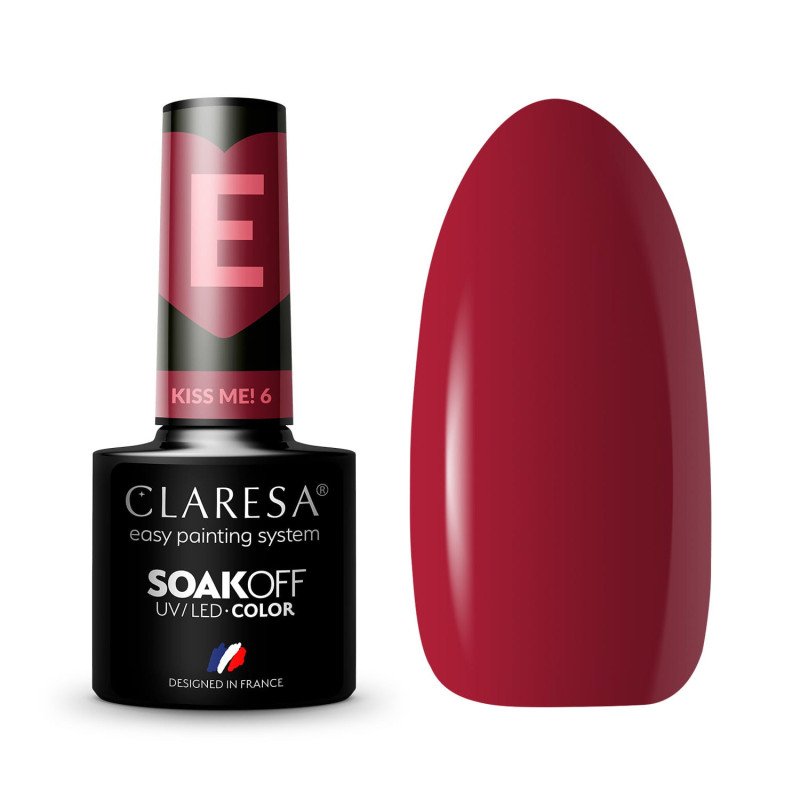 E-shop Gél lak CLARESA® Kiss Me 6 5ml Červená
