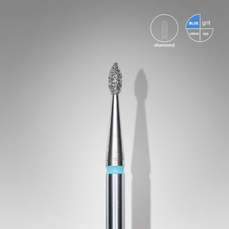 Staleks Diamantový brúsny nadstavec - “drop” blue 1,6mm/4mm - FA40B016/4 - Akcia - len za 2.9 Eur | NechtovyRaj.sk - Všetko pre 