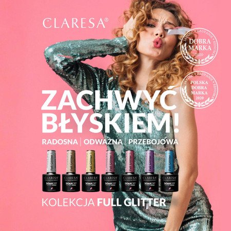 Gél lak CLARESA® Full Glitter 5 5ml - Akcia - len za 3.79 Eur | NechtovyRaj.sk - Všetko pre Vašu krásu