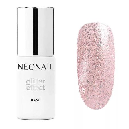 NeoNail báza Glitter effect Rose Twinkle 7,2ml