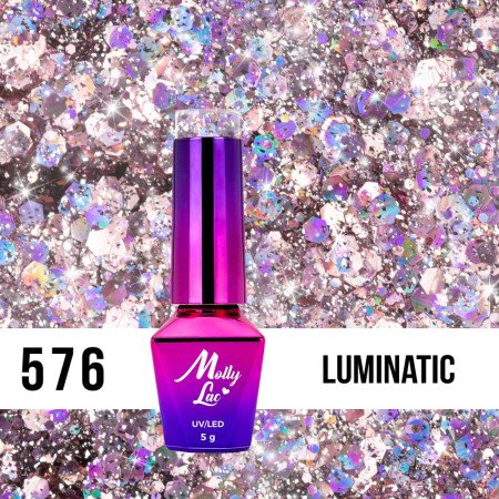 576. MOLLY LAC gél lak Born To Glow Luminatic 5ml - Akcia - len za 4.89 Eur | NechtovyRaj.sk - Všetko pre Vašu krásu