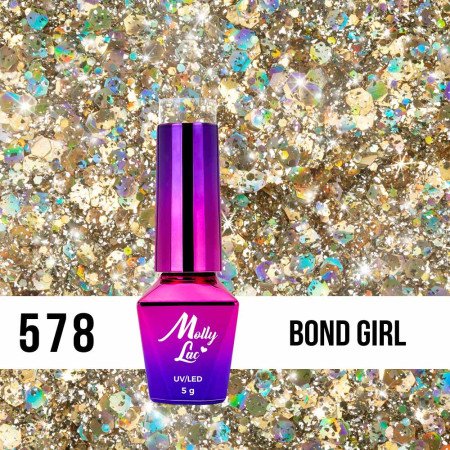 578. MOLLY LAC gél lak Born To Glow Bond Girl 5ml - Akcia - len za 4.89 Eur | NechtovyRaj.sk - Všetko pre Vašu krásu