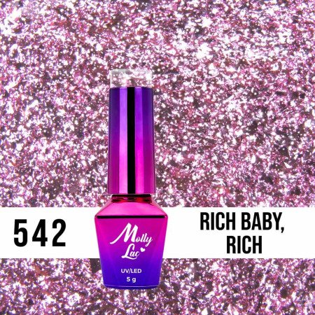 542. MOLLY LAC gél lak Luxury Glam Rich Baby Rich 5ml - len za 4.89 Eur | NechtovyRaj.sk - Všetko pre Vašu krásu