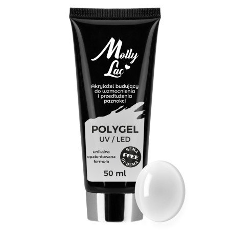Molly Lac Polygél - Clear 50ml - Akcia - len za 12.9 Eur | NechtovyRaj.sk - Všetko pre Vašu krásu