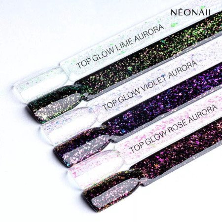 Neonail - Top Glow Lime Aurora Flakes 7,2 ml - Akcia - len za 8.99 Eur | NechtovyRaj.sk - Všetko pre Vašu krásu