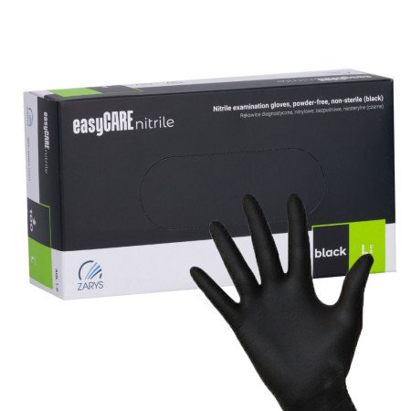 Jednorazové nitrilové rukavice Easycare Black, veľkosť L, 100 ks